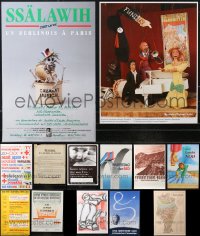 1d0914 LOT OF 17 MOSTLY UNFOLDED MISCELLANEOUS NON-US POSTERS 1950s-1990s a variety of cool images!