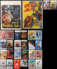 1d0918 LOT OF 28 MOSTLY FORMERLY FOLDED MISCELLANEOUS NON-US MOVIE POSTERS 1950s-1960s cool images!