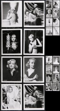 1d0686 LOT OF 24 RE-STRIKE CAROLE LOMBARD 8X10 STILLS 1970s great candid images of the sexy star!