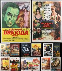 1d0961 LOT OF 13 MOSTLY FORMERLY FOLDED YUGOSLAVIAN POSTERS 1970s-1990s a variety of cool movie images!