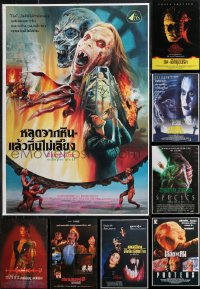 1d1067 LOT OF 13 MOSTLY UNFOLDED THAI POSTERS 1990s a variety of cool movie images!