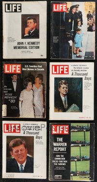 1d0615 LOT OF 6 ISSUES OF LIFE MAGAZINE WITH KENNEDY COVERS 1963-1970 John F. Kennedy, Jackie O