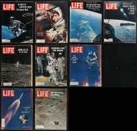 1d0606 LOT OF 9 LIFE MAGAZINES WITH SPACE/MOON LANDING COVERS 1965-1969 Apollo 12, Gemini 5 & more!