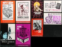 1d0086 LOT OF 8 UNCUT SEXPLOITATION PRESSBOOKS 1960s-1970s great advertising for sexy movies!