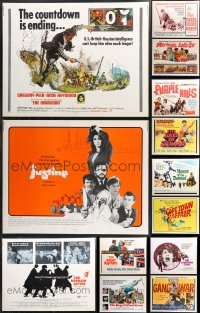 1d0992 LOT OF 25 MOSTLY UNFOLDED HALF-SHEETS 1960s-1970s great images from a variety of movies!