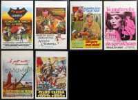 1d1019 LOT OF 6 MOSTLY UNFOLDED BELGIAN POSTERS 1960s great images from a variety of movies!