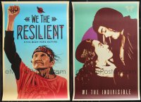 1d1057 LOT OF 2 UNFOLDED SHEPARD FAIREY SPECIAL POSTERS 2010s We the Resilient, We the Indivisible!