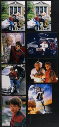 1d0735 LOT OF 8 BACK TO THE FUTURE COLOR REPRO PHOTOS 2000s Michael J. Fox & Christopher Lloyd!