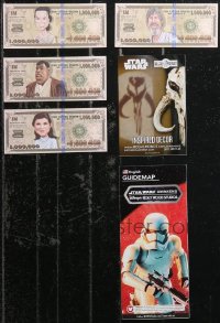 1d0774 LOT OF 6 STAR WARS MISCELLANEOUS ITEMS 2010s Luke, Leia, Rey & Finn caricatures + more!