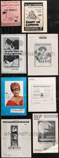 1d0088 LOT OF 8 UNCUT PRESSBOOKS FROM BRITISH MOVIES 1950s-1970s advertising for several movies!