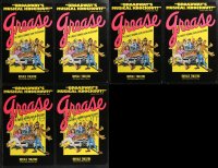 1d0073 LOT OF 6 GREASE STAGE PLAY WINDOW CARDS 1972 great artwork, Broadway show!