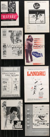 1d0090 LOT OF 8 UNCUT 1950S-60S PRESSBOOKS FROM FRENCH & ITALIAN CLASSIC MOVIES 1950s-1960s cool!