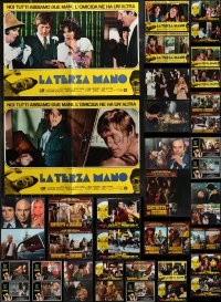 1d0971 LOT OF 44 MOSTLY UNFOLDED ITALIAN PHOTOBUSTAS 1960s-1970s a variety of great movie scenes!