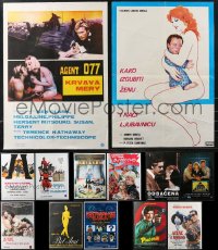 1d0959 LOT OF 17 FORMERLY FOLDED YUGOSLAVIAN POSTERS 1970s-1980s a variety of cool movie images!