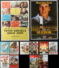 1d0960 LOT OF 16 FORMERLY FOLDED YUGOSLAVIAN POSTERS 1970s-1980s a variety of cool movie images!