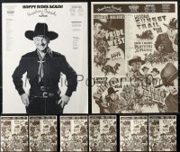 1d0930 LOT OF 8 FORMERLY FOLDED HOPALONG CASSIDY SPECIAL TV POSTERS 1960s cowboy William Boyd!