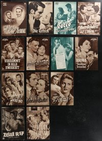 1d0514 LOT OF 13 GERMAN PROGRAMS 1950s great images from a variety of different movies!