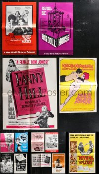 1d0558 LOT OF 13 UNCUT SEXPLOITATION PRESSBOOKS 1960s-1970s advertising for several sexy movies!