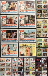 1d0405 LOT OF 94 1960S LOBBY CARDS 1960s mostly complete sets from a variety of different movies!