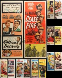 1d0876 LOT OF 19 FORMERLY FOLDED INSERTS 1940s-1970s great images from a variety of movies!