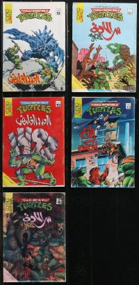 1d0743 LOT OF 5 TEENAGE MUTANT NINJA TURTLES EGYPTIAN COMIC BOOKS 1990s cool art!
