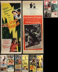 1d0895 LOT OF 12 MOSTLY FORMERLY FOLDED MOSTLY 1950S INSERTS 1950s a variety of cool movie images!