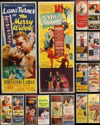 1d0886 LOT OF 16 MOSTLY FORMERLY FOLDED MOSTLY 1950S INSERTS 1950s a variety of cool movie images!