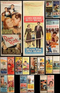 1d0875 LOT OF 19 MOSTLY FORMERLY FOLDED MOSTLY 1950S INSERTS 1950s a variety of cool movie images!