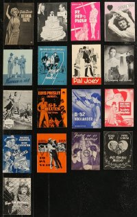 1d0780 LOT OF 17 DANISH PROGRAMS 1930s-1960s cool different images from a variety of movies!