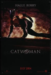 1d1135 LOT OF 17 UNFOLDED DOUBLE-SIDED 27X40 CATWOMAN TEASER ONE-SHEETS 2004 sexy Halle Berry!