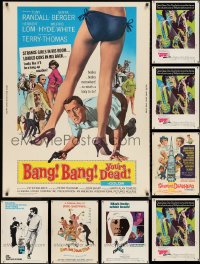1d0825 LOT OF 9 1960S 30X40S 1960s great images from a variety of different movies!