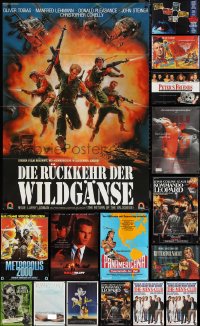 1d0505 LOT OF 23 FOLDED GERMAN POSTERS 1950s-1990s great images from a variety of different movies!