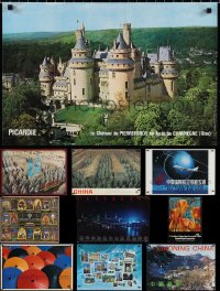 1d1052 LOT OF 12 UNFOLDED MOSTLY SINGLE-SIDED TRAVEL POSTERS 1970s-1980s a variety of great images!