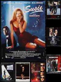 1d1080 LOT OF 8 FORMERLY FOLDED FRENCH 23x32 & 15x21 POSTERS FROM U.S. DRAMATIC MOVIES 1980s-1990s