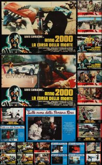 1d0982 LOT OF 29 FORMERLY FOLDED 19X27 ITALIAN PHOTOBUSTAS 1960s-1980s a variety of movie scenes!