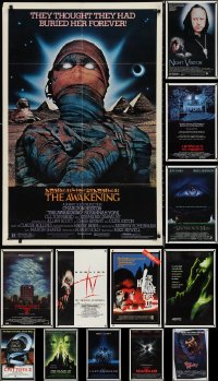 1d1141 LOT OF 16 MOSTLY UNFOLDED SINGLE-SIDED 27X41 HORROR/SCI-FI ONE-SHEETS 1980s-1990s cool!