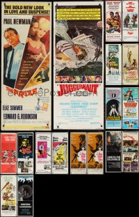1d0879 LOT OF 18 MOSTLY FORMERLY FOLDED MOSTLY 1960S-70S INSERTS 1960s-1970s cool movie images!