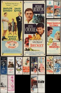 1d0882 LOT OF 17 MOSTLY FORMERLY FOLDED MOSTLY 1960S-70S INSERTS 1960s-1970s cool movie images!