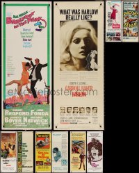 1d0902 LOT OF 16 MOSTLY FORMERLY FOLDED MOSTLY 1960S & 1970S INSERTS 1960s-1970s cool movie image!