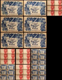 1d0486 LOT OF 24 GREATEST SHOW ON EARTH HERALDS 1952 Cecil B. DeMille circus classic!