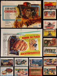 1d1012 LOT OF 24 UNFOLDED AND FORMERLY FOLDED HORIZONTAL BELGIAN POSTERS 1950s-1970s cool images!