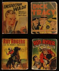 1d0748 LOT OF 4 BIG LITTLE BOOKS 1930s-1940s Dick Tracy, Red Ryder, Roy Rogers, Inspector Wade!