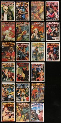 1d0779 LOT OF 21 REPRINT PULP MAGAZINES 1980s cool mystery stories, all with great cover art!