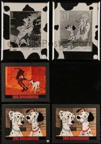 1d0049 LOT OF 5 ONE HUNDRED & ONE DALMATIANS SIGNED RE-RELEASE LOBBY CARDS AND 8X10 STILLS 1969-1991