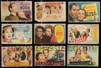 1d0729 LOT OF 9 SPANISH HERALDS 1940s cool different images from a variety of movies!