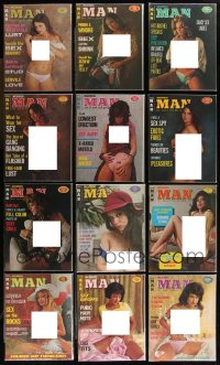 1d0586 LOT OF 12 MODERN MAN 1976 MAGAZINES 1976 all the issues for that year, sexy nude images!