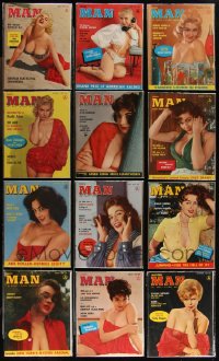1d0584 LOT OF 12 MODERN MAN 1959 MAGAZINES 1959 all the issues for that year, sexy nude images!