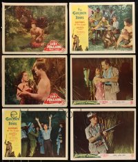 1d0428 LOT OF 6 BOMBA THE JUNGLE BOY LOBBY CARDS 1950s Johnny Sheffield, incomplete sets!