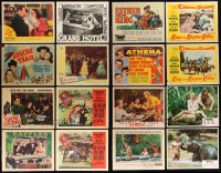 1d0420 LOT OF 16 LOBBY CARDS 1940s-1980s incomplete sets from a variety of different movies!