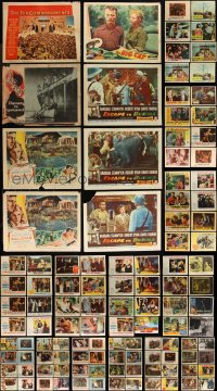 1d0401 LOT OF 125 MOSTLY 1950S LOBBY CARDS 1950s incomplete sets from a variety of movies!
